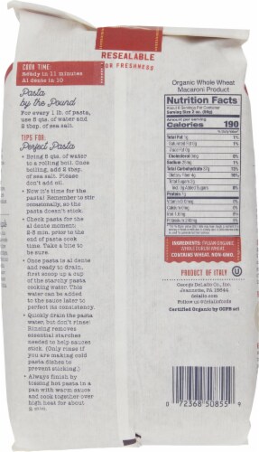 DeLallo® Organic Whole Wheat Penne Rigate Pasta Perspective: back