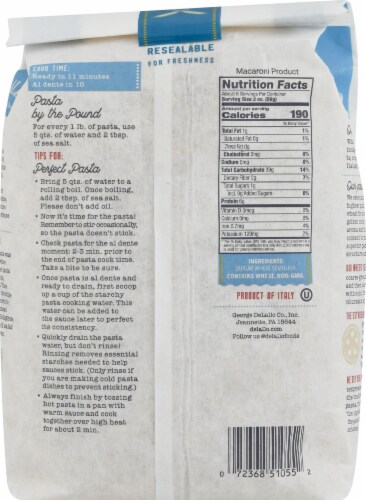 Delallo® Fusilli Pasta Bag Perspective: back