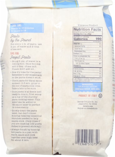 DeLallo® Shellbow No. 37 Cut Pasta Perspective: back