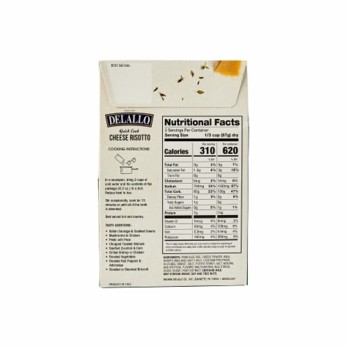 DeLallo® Quick Cook Cheese Risotto Perspective: back