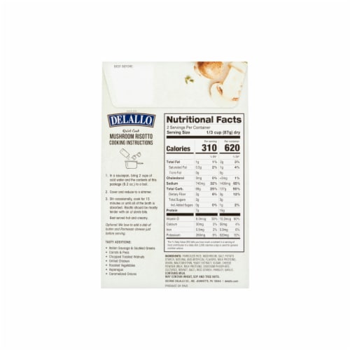 DeLallo® Mushroom Risotto Italian Rice Perspective: back