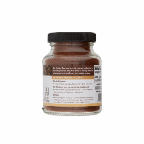 DeLallo® Instant Espresso Powder Perspective: back