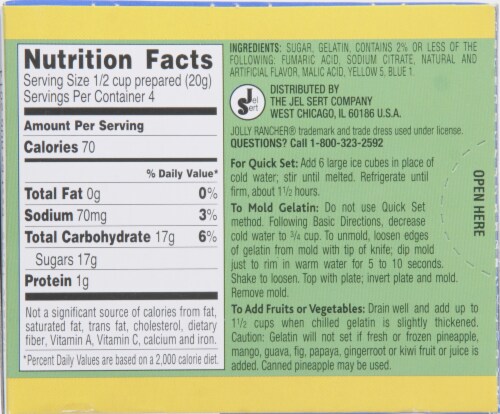 Jolly Rancher Green Apple Gelatin Perspective: back