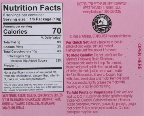 Starburst™ All Pink Strawberry Gelatin Perspective: back