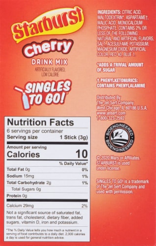 Starburst™ Cherry Drink MIx Singles Perspective: back