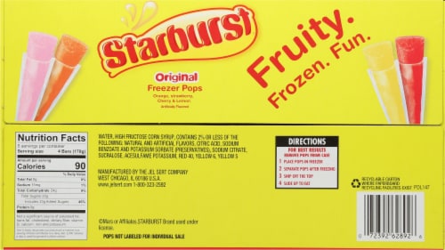 Starburst® Assorted Original Freezer Pops Perspective: back