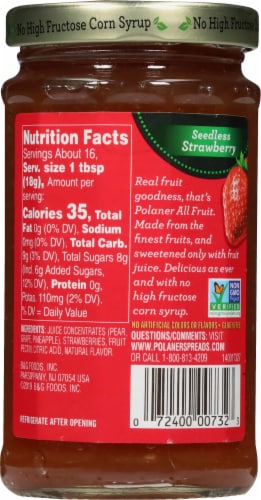 Polaner® All Fruit Seedless Strawberry Spreadable Fruit Perspective: back