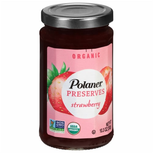 Polaner Organic Strawberry Preserves, 10.3 oz Jar Perspective: back