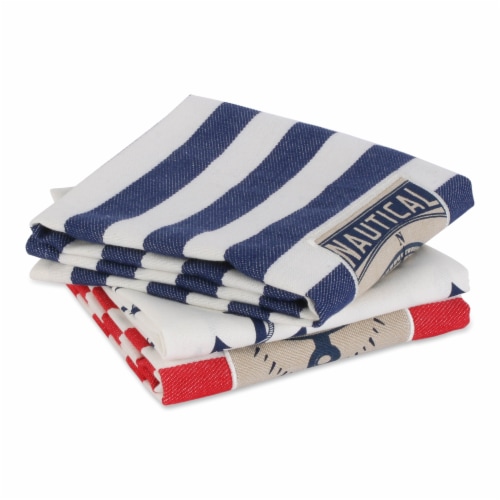 Design Imports CAMZ11639 Maritime Embellished Dishtowel - Set of 3 Perspective: back