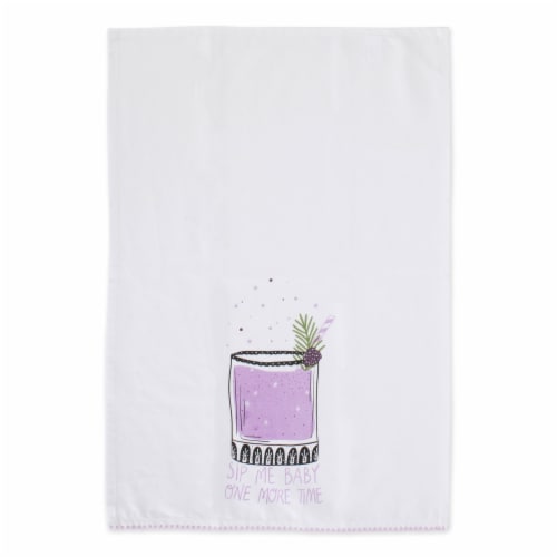 Design Imports CAMZ11682 Sassy Cocktails Printed Dishtowel - Set of 4 Perspective: back