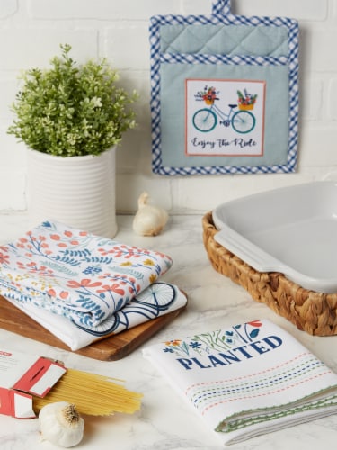 Design Imports CAMZ11706 Enjoy the Ride Kitchen Dishtowel - Set of 4 Perspective: back