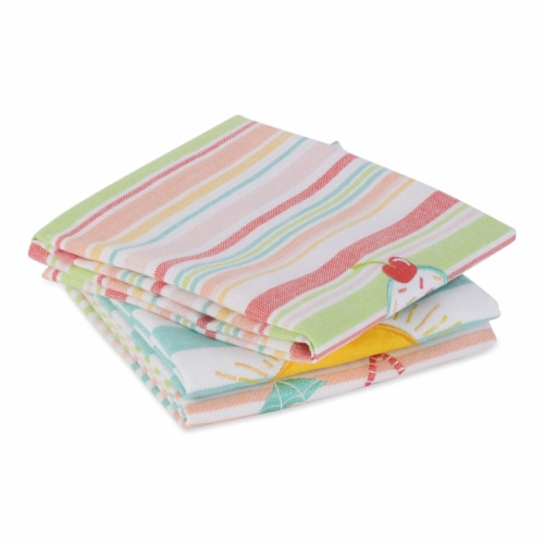 Design Imports CAMZ11715 Summer Fun Embellished Dishtowel - Set of 3 Perspective: back