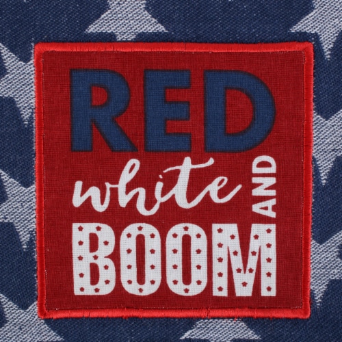 Design Imports CAMZ11727 Happy Fourth of July Embellished Dishtowel - Set of 3 Perspective: back