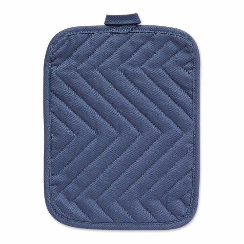 DII French Blue Quilted Potholder Set/3 Perspective: back