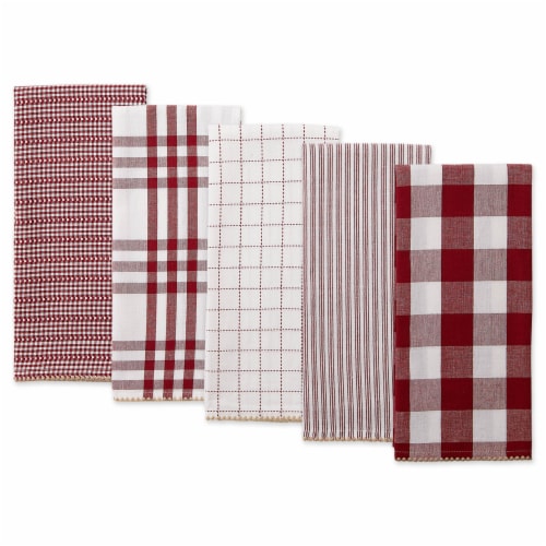 Dii Barn Red Farmhouse Woven Dishtowel (Set Of 5) Perspective: back