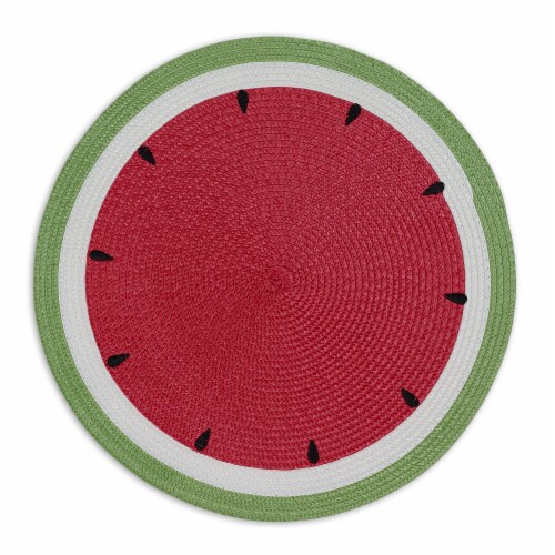 DII Summer Day Watermelon Placemats Set/6 Perspective: back