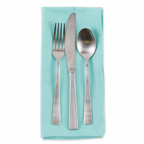 Design Imports CAMZ12285 DII Solid Napkin, Light Aqua - Set of 6 Perspective: back