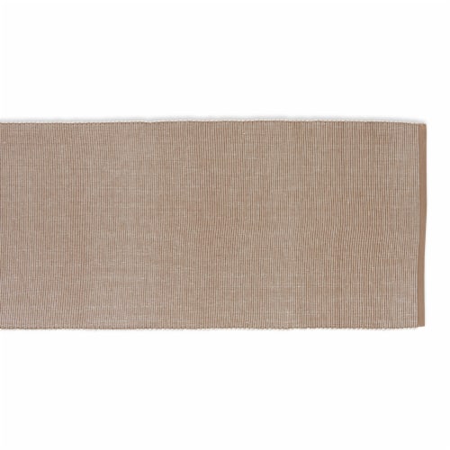Dii Stone & White 2-Tone Ribbed Table Runner Perspective: back