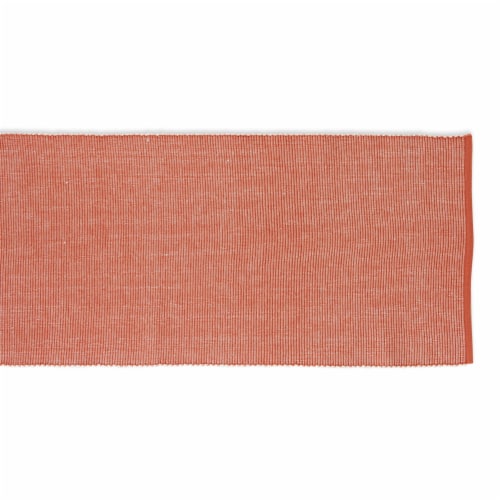 Dii Vintage Red & White 2-Tone Ribbed Table Runner Perspective: back