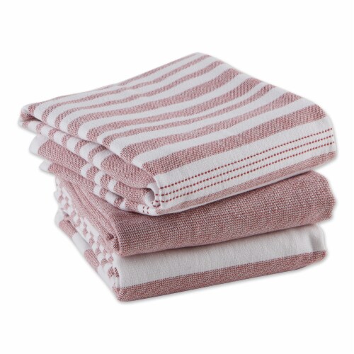 Asst Barn Red French Terry Dishtowel 3 Piece Perspective: back