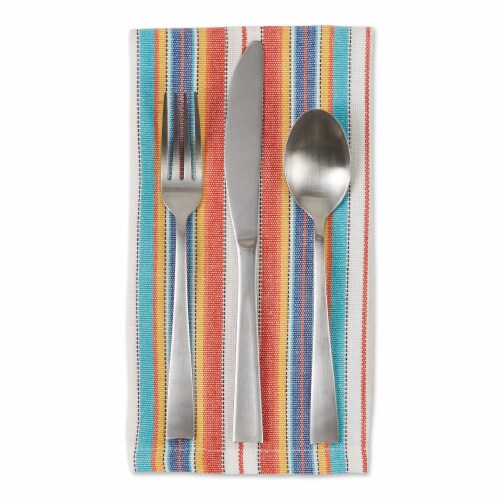 Design Imports CAMZ12721 20 x 20 in. Little Napkin, Picante Stripe - 6 Piece Perspective: back