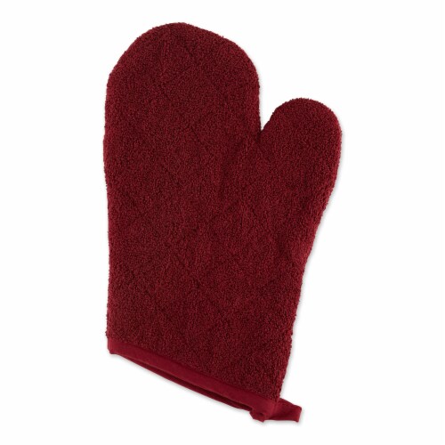 Wine Terry Oven Mitt Set/2 Perspective: back