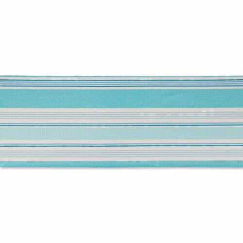 Dii Beach House Stripe Print Outdoor Table Runner Perspective: back