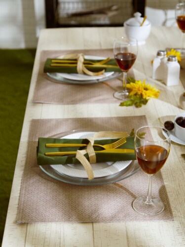 DII Stone Tonal Lattice Print Outdoor  Placemat (Set of 6) Perspective: back