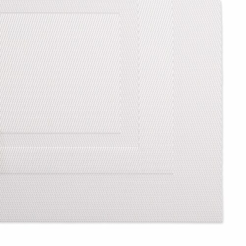 DII White PVC Doubleframe Placemat 6 Piece Perspective: back