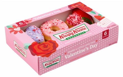 Krispy Kreme® Hearts In Bloom Assorted Doughnuts Perspective: back