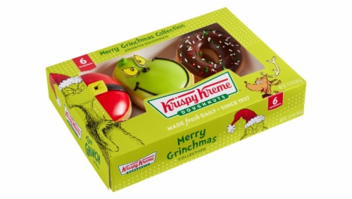 Krispy Kreme® Merry Grinchmas® Assorted Doughnuts Perspective: back