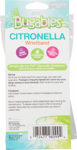 Bugables® Citronella Wristbands Perspective: back