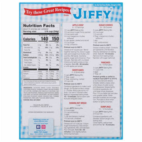 Jiffy® All Purpose Baking Mix Perspective: back