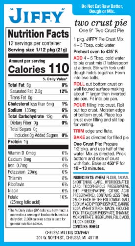 Jiffy Pie Crust Mix Perspective: back