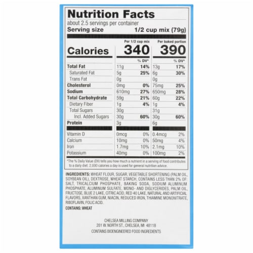 Jiffy® Blueberry Muffin Mix Perspective: back