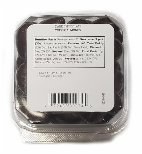 Torn & Glasser Dark Chocolate Toffee Almonds Perspective: back