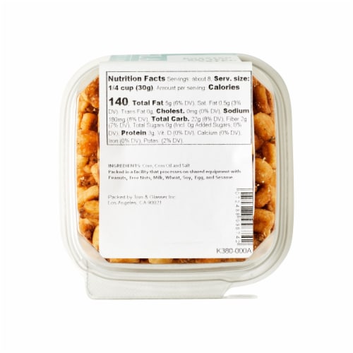Torn & Glasser Toasted Corn Nuts Perspective: back