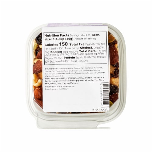 Torn & Glasser Deluxe Roasted & No Salt Trail Mix Perspective: back