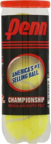 Penn® Championship Extra-Duty Felt Tennis Balls Pack - Yellow Perspective: back
