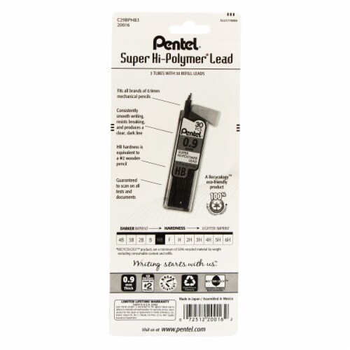 Pentel® Super Hi-Polymer Lead Refills Perspective: back