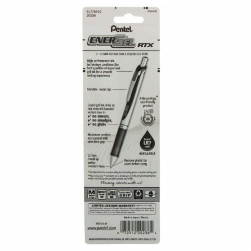 Pentel® EnerGel RTX Gel Pen - Blue Perspective: back