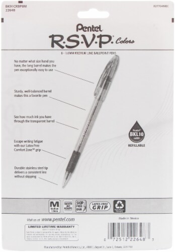 Pentel® R.S.V.P.® Medium Ballpoint Pens Perspective: back
