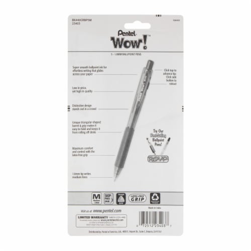 Pentel® Ballpoint Pens - Assorted Perspective: back