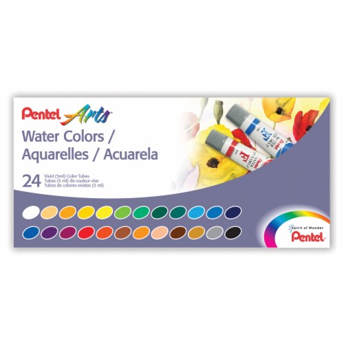 Pentel Arts Water Colors Vivid Color Tubes Perspective: back