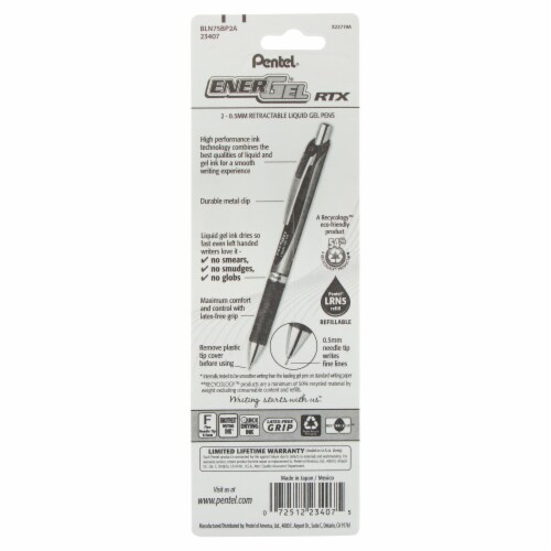 Pentel® EnerGel® Liquid Gel Pen - Black Perspective: back