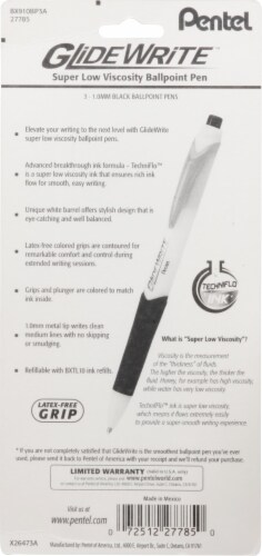 Pentel® GlideWrite™ Super-Low-Viscosity Black Ballpoint Pens Perspective: back