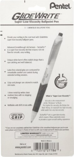 Pentel® GlideWrite™ Ballpoint Pens - Blue Perspective: back