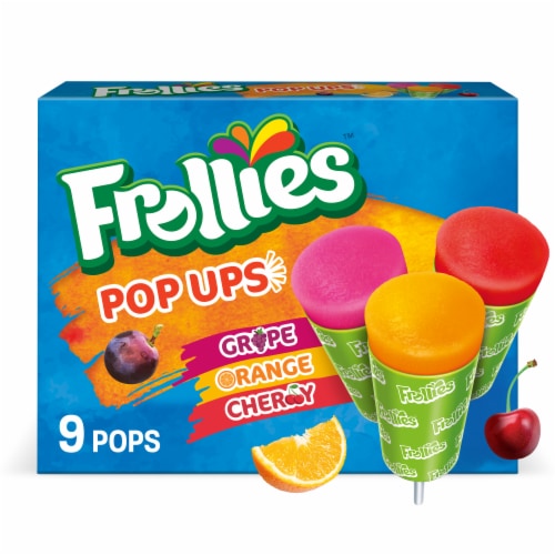 Frollies Grape, Orange, and Cherry Pop Ups, 9 Count Perspective: back