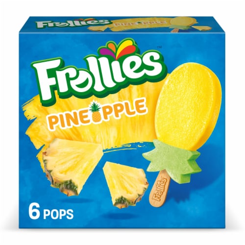 Frollies Pineapple Fruity Ice Pops, 6 Count Perspective: back