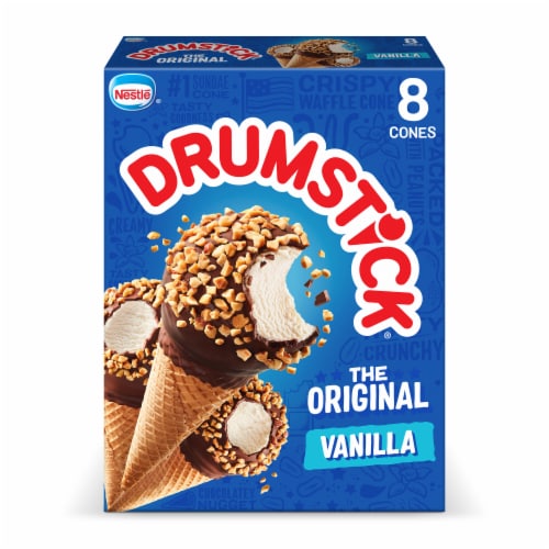 Drumstick The Original Vanilla Frozen Dairy Dessert Cones Perspective: back